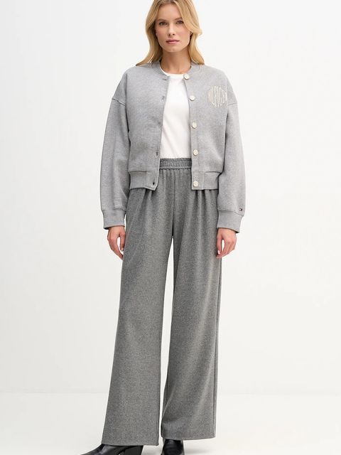 Tommy Hilfiger bluza damska kolor szary z aplikacją WW0WW47847