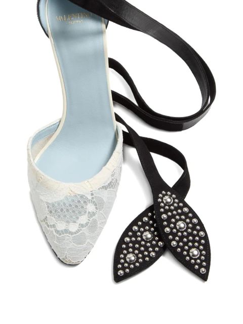 Valentino Garavani 85mm Foliefoliage pumps - White