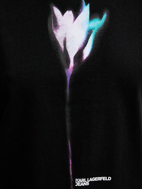 Karl Lagerfeld Jeans t-shirt bawełniany damski kolor czarny A3W17041