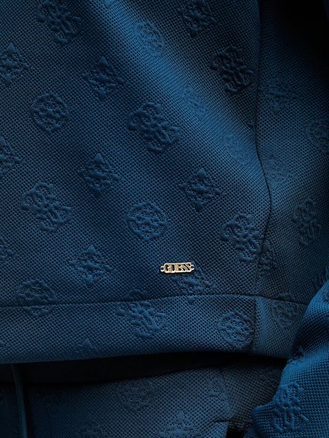 Guess bluza PEONY damska kolor niebieski z kapturem gładka V5YQ04 KBSL2 - zdjęcie produktu nr 2