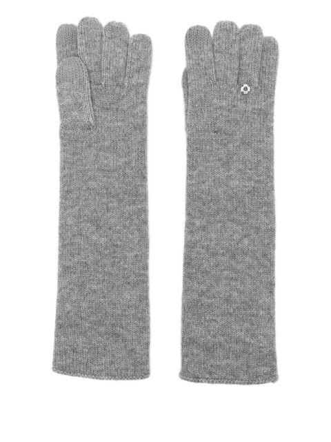 Maje flower-embellished wool gloves - Grey - zdjęcie produktu nr 1