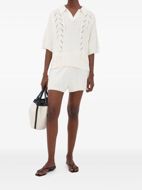 LouLou de Saison crochet-detail T-shirt - White - zdjęcie produktu nr 2