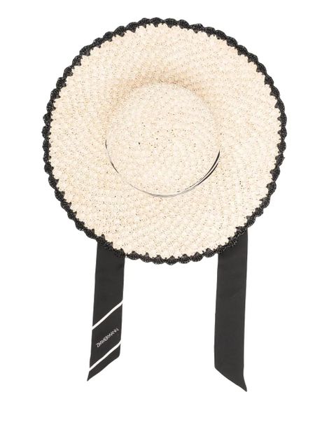 ZIMMERMANN raffia tipped sun hat - Neutrals - zdjęcie produktu nr 2