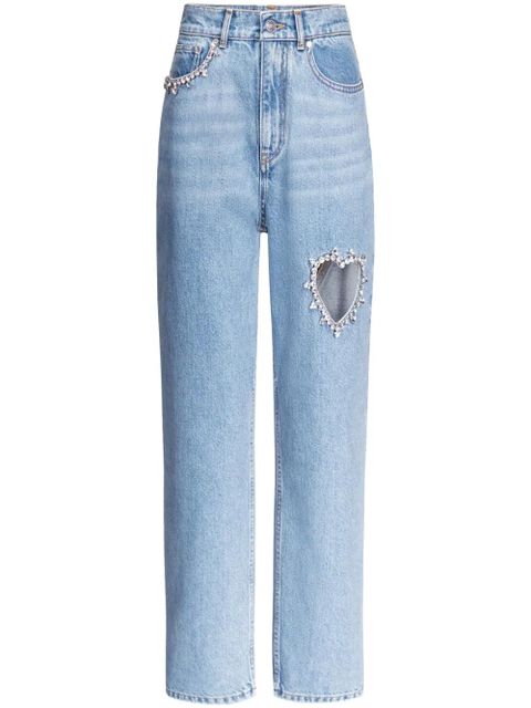AREA crystal-embellished jeans - Blue - zdjęcie produktu nr 1