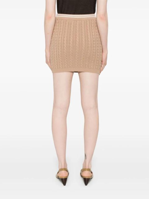 Alessandra Rich cotton mini skirt - Brown
