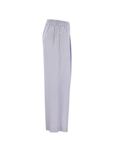 Weekend Max Mara striped cropped trousers - Blue