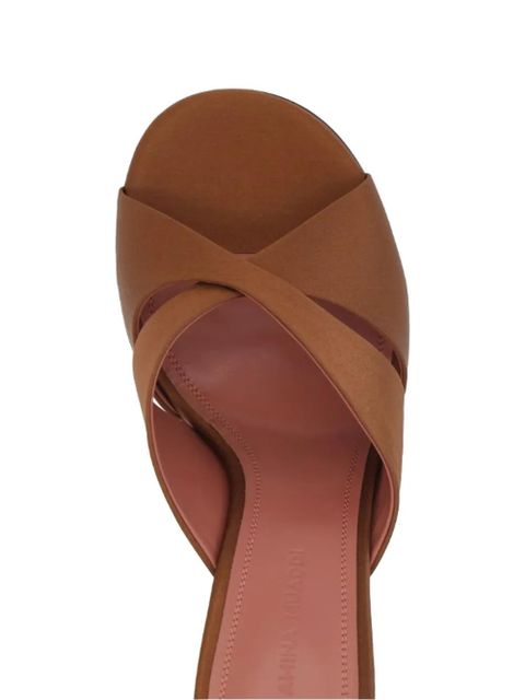 Amina Muaddi Salma heeled mules - Brown