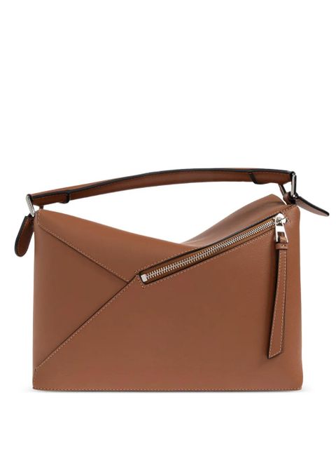 LOEWE small Puzzle Edge tote bag - Brown - zdjęcie produktu nr 2