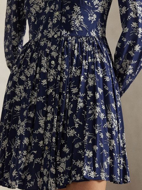 Polo Ralph Lauren sukienka kolor granatowy mini rozkloszowana 211972064