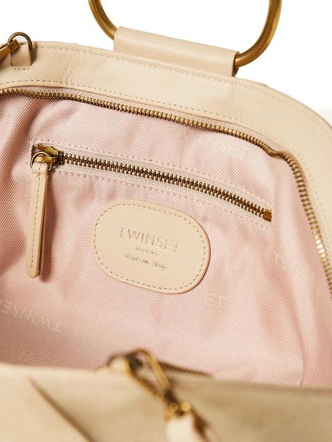 TWINSET ring handle tote bag - Neutrals