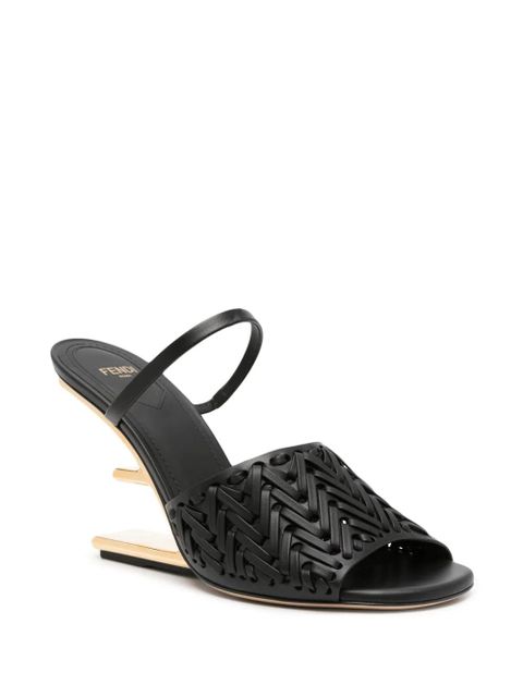 FENDI Fendi First 95mm leather sandals - Black - zdjęcie produktu nr 2