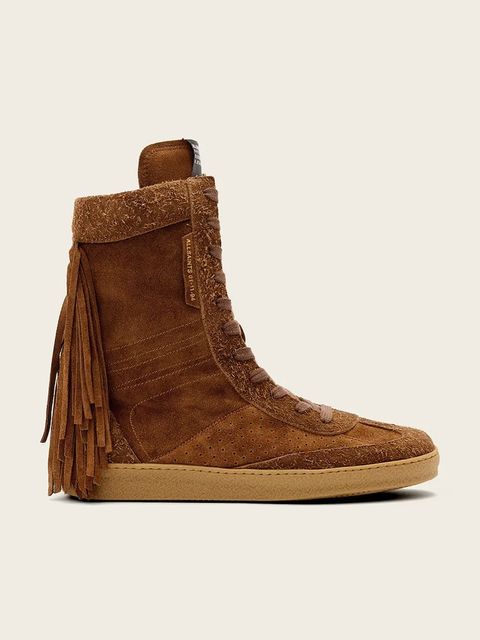 AllSaints buty zamszowe Louise Fringe Ht - zdjęcie produktu nr 1