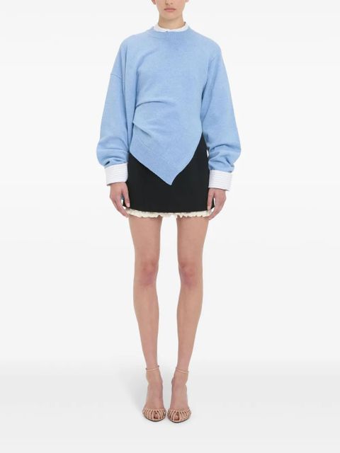 Victoria Beckham gathered-detail sweater - Blue - zdjęcie produktu nr 2