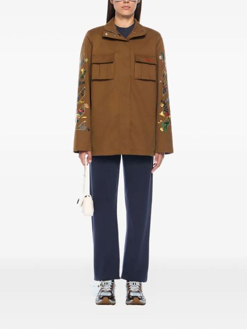 Off-White Aarrow floral twill jacket - Brown - zdjęcie produktu nr 2