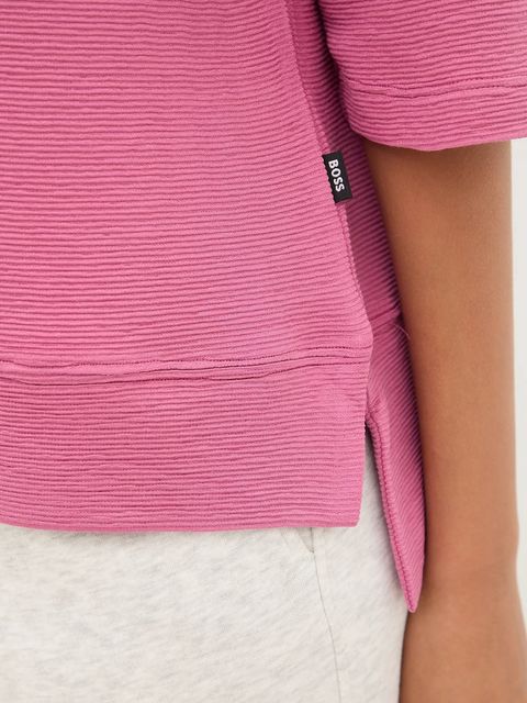 BOSS t-shirt lounge damski kolor fioletowy 50540029