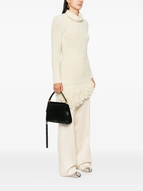 Jil Sander leather shoulder bag - Black