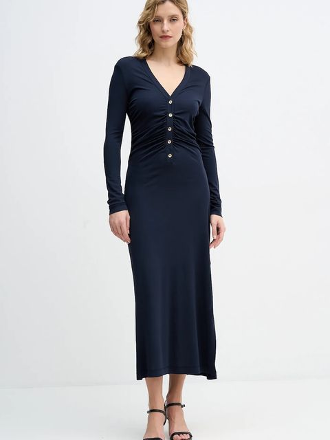 Sisley sukienka kolor granatowy maxi dopasowana 44HXLV07M - zdjęcie produktu nr 1