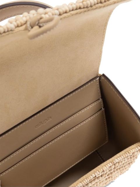 Cult Gaia wood-bead embellished tote bag - Neutrals