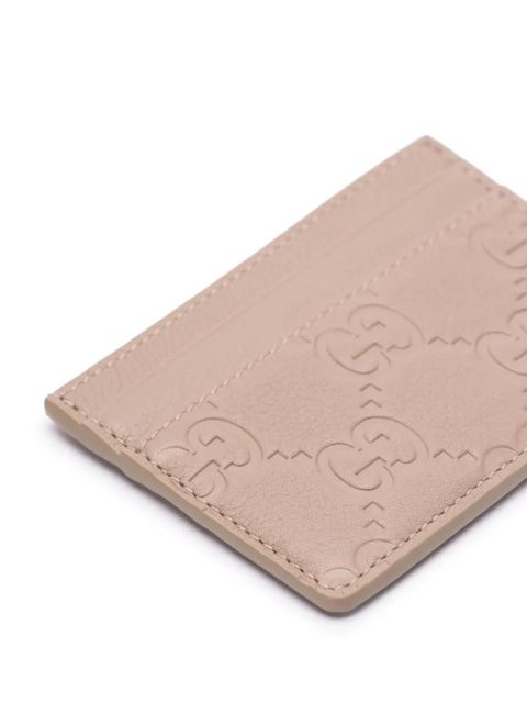 Gucci GG Emblem card holder - Neutrals