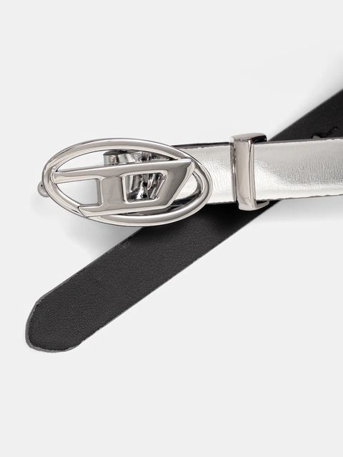 Diesel pasek skórzany OVAL D-LOGO B-1DR damski kolor srebrny X10538.P1660 - zdjęcie produktu nr 2