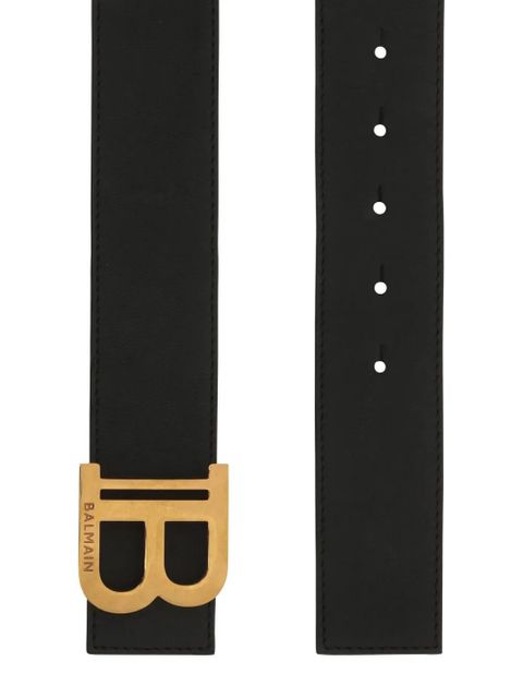 Balmain leather B-buckle belt - Black - zdjęcie produktu nr 2