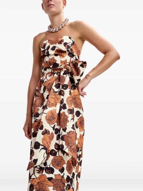 Essentiel Antwerp strapless floral wrap dress - Neutrals - zdjęcie produktu nr 2