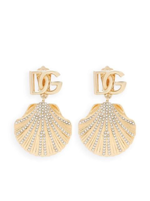 Dolce & Gabbana DG shell drop clip-on earrings - Gold - zdjęcie produktu nr 1