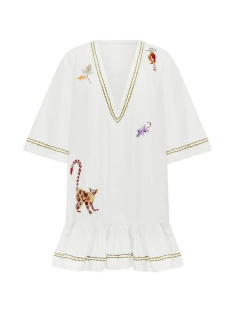 ALEMAIS Camelia embroidered ruffled dress - White - zdjęcie produktu nr 1