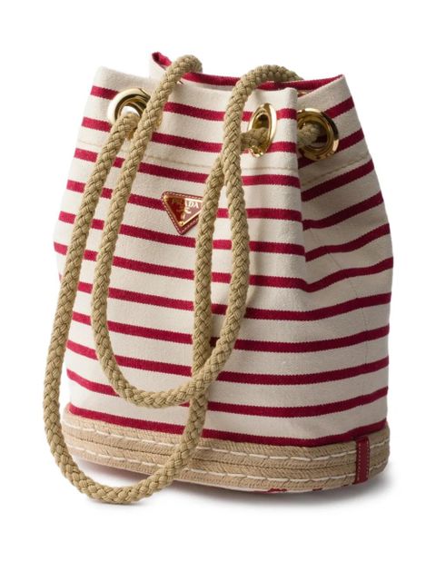 Prada small Mariner bucket bag - Neutrals