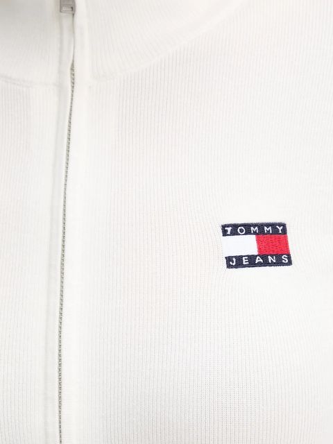 Tommy Jeans kardigan damski kolor biały lekki DW0DW20967