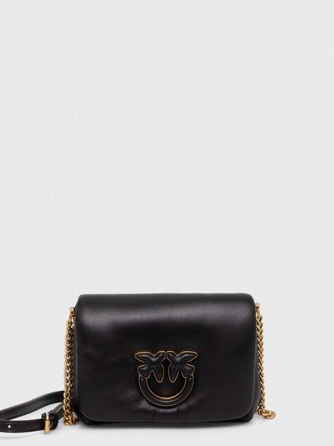 Pinko torebka skórzana kolor czarny 101584.A10F