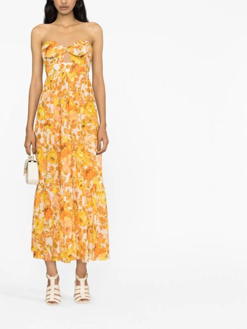 ZIMMERMANN floral-print cotton maxi dress - Orange