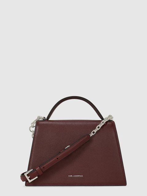 Karl Lagerfeld torebka skórzana K/SIGNATURE kolor brązowy A1W30036 - zdjęcie produktu nr 2