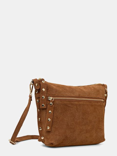 Answear.LAB torebka zamszowa kolor brązowy