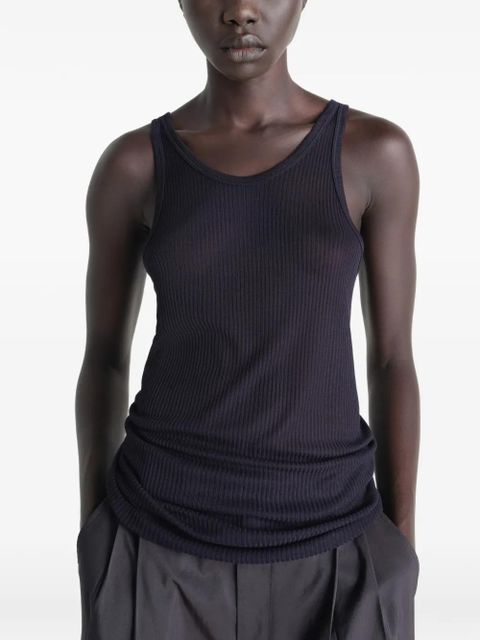 LEMAIRE ribbed tank top - Blue