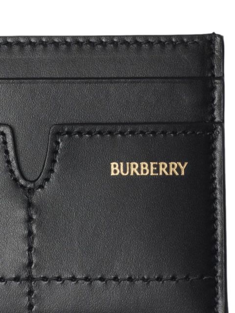 Burberry snip card leather case - Black
