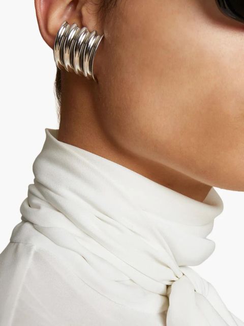 KHAITE small Julius earrings - Silver