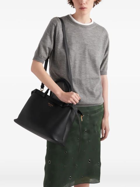 Prada medium Buckle tote bag - Black - zdjęcie produktu nr 2