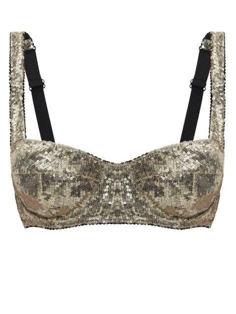 Dolce & Gabbana sequin bra - Gold - zdjęcie produktu nr 1
