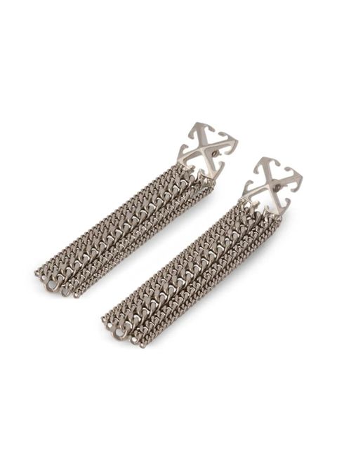 Off-White Arrow chain pendant earrings - Silver - zdjęcie produktu nr 2