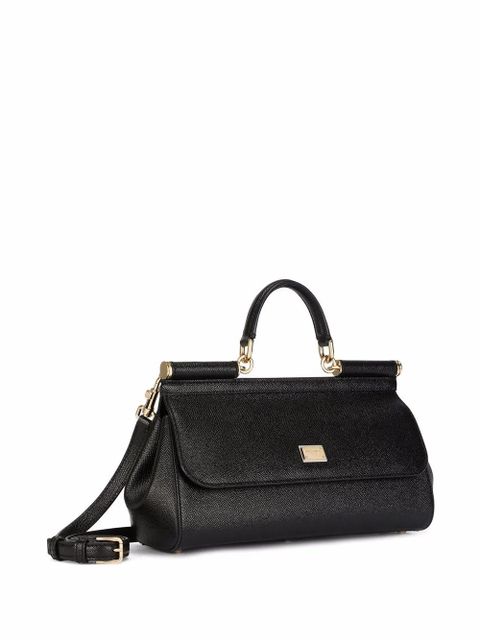 Dolce & Gabbana medium Sicily leather top-handle bag - Black