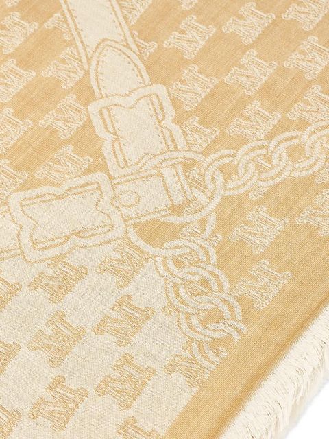 Max Mara Mxapedone chain pattern scarf - Neutrals - zdjęcie produktu nr 2