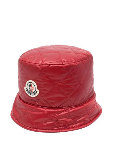 Moncler quilted bucket hat - Red - zdjęcie produktu nr 1