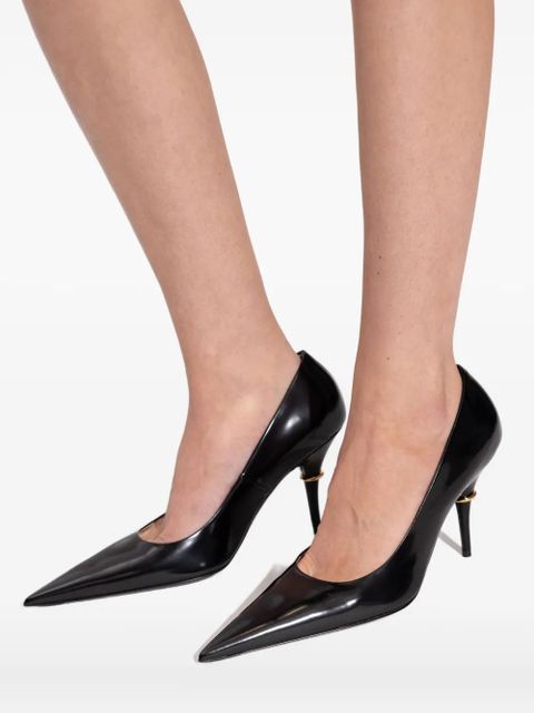Balenciaga pointed toe ring heel pumps - Black