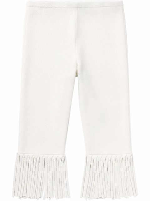 Proenza Schouler textured fringed biker shorts - White - zdjęcie produktu nr 1