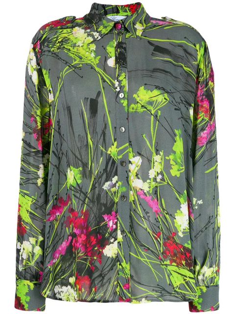 Blumarine floral print shirt - Grey - zdjęcie produktu nr 1