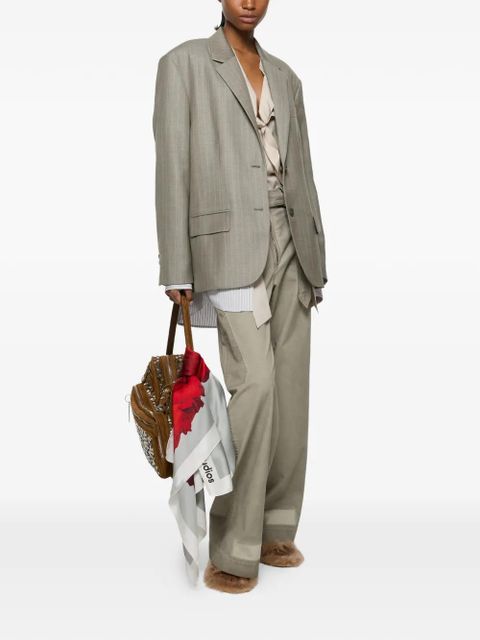 Acne Studios pinstripe-pattern layered blazer - Grey - zdjęcie produktu nr 2