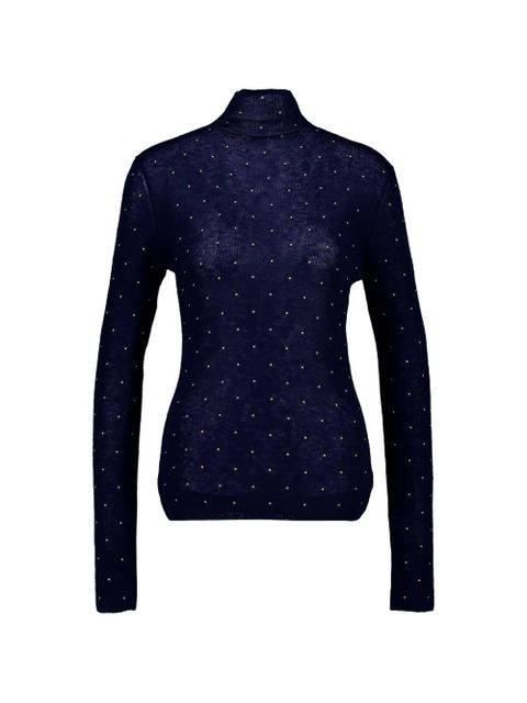Rabanne long-sleeved turtleneck wool - Blue - zdjęcie produktu nr 1