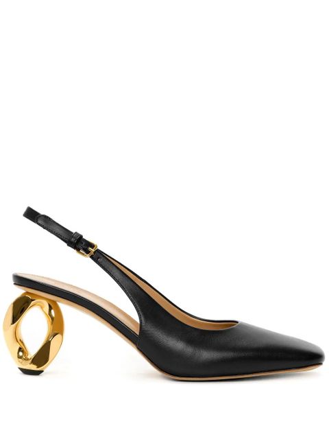 JW Anderson chain-heel slingback sandals - Black - zdjęcie produktu nr 1