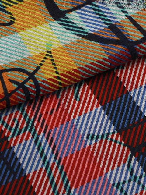 Vivienne Westwood plaid fringed scarf - Orange - zdjęcie produktu nr 2